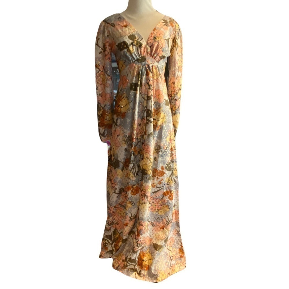Vintage long sleeve empire waist dress size 9